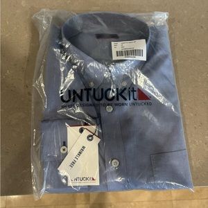 Untuckit navy wrinkle free shirt